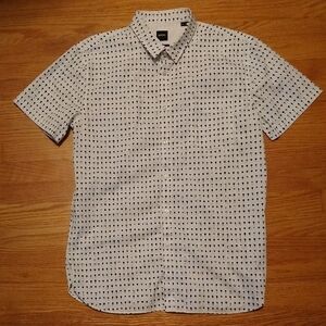 Hugo Boss White Shirt with Black Geometric Design